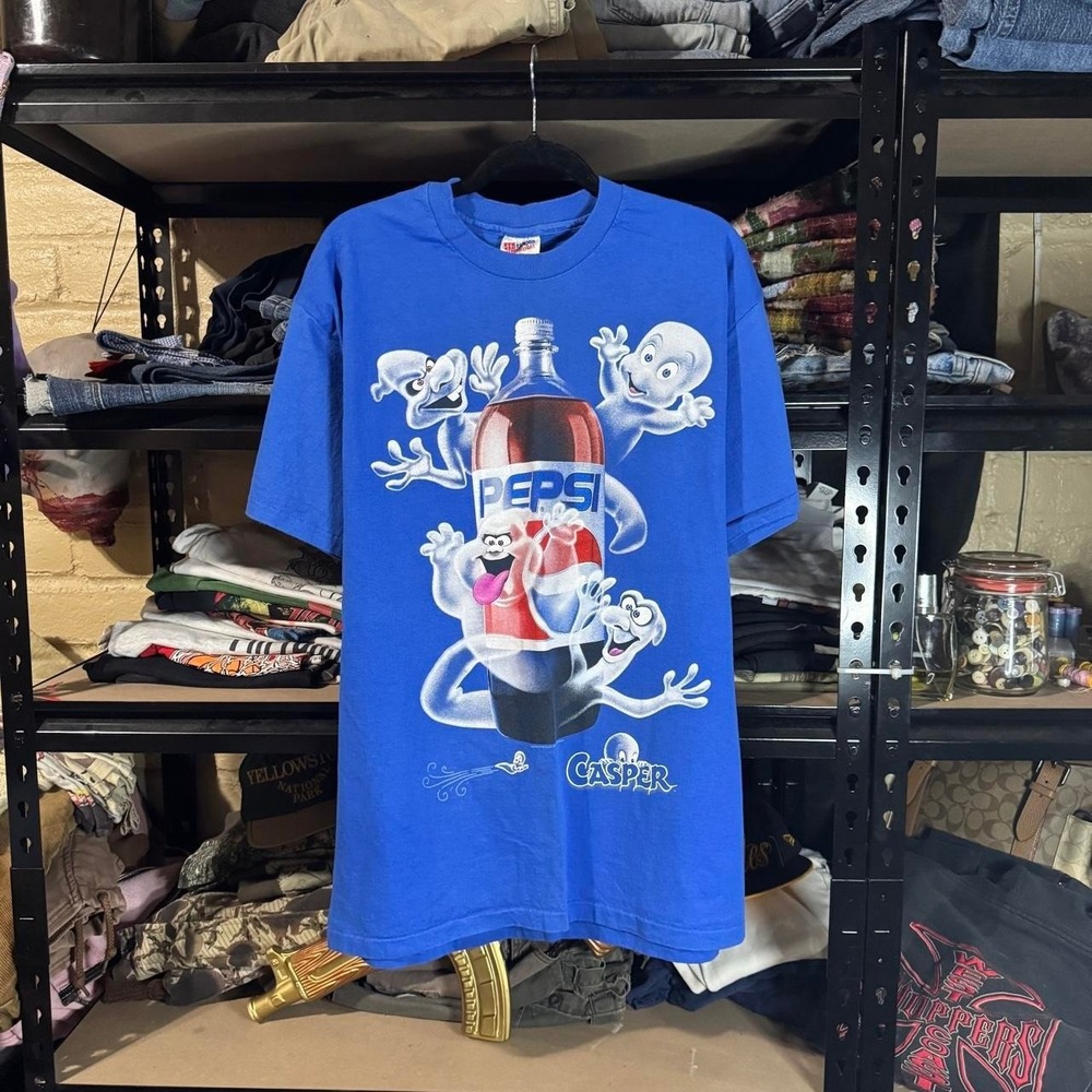 VINTAGE 90s Casper the Ghost Pepsi PROMO TEE - Large